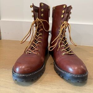 J. Crew Leather Lace-Up Boots